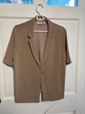 Susan Graver Pebble Taupe Blazer
